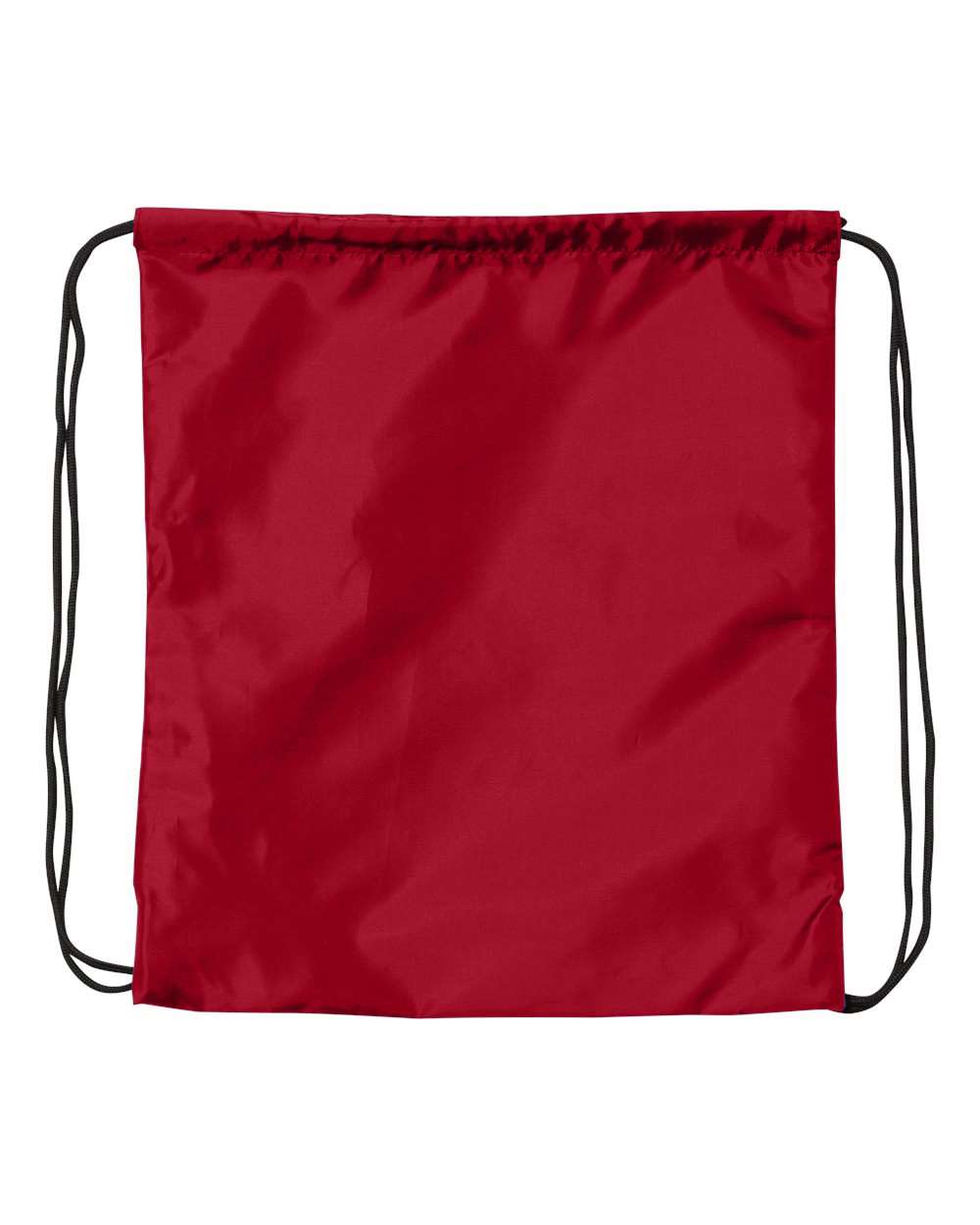 Front View of Red Drawstring Backpack - 8893