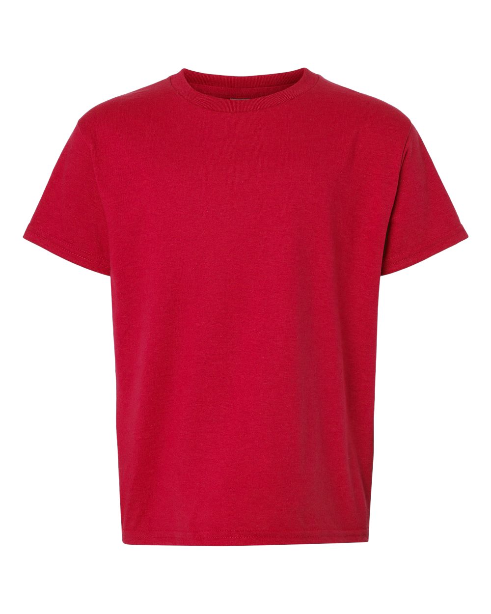 Front View of Red DryBlend® Youth T-Shirt - 8000B