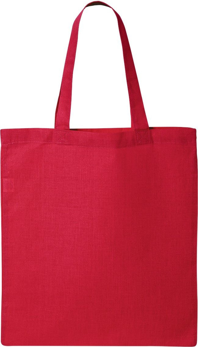 Front View of Red Economical Tote - QTB