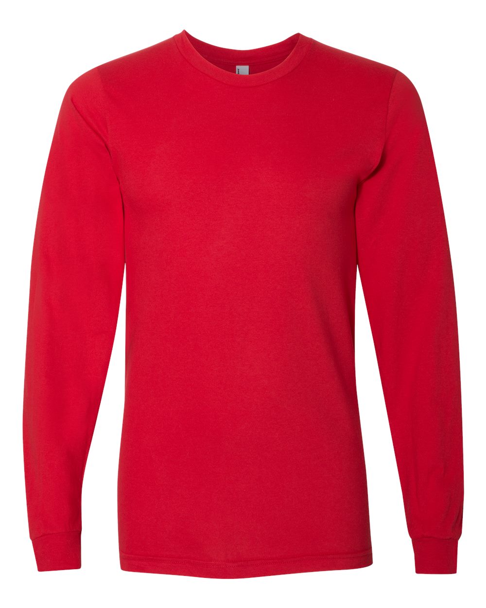 Front View of Red Fine Jersey Long Sleeve Tee - 2007