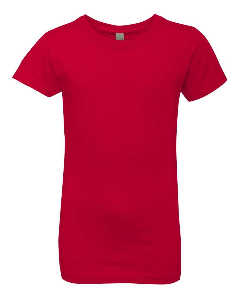 Front View of Red Girls’ Cotton Princess T-Shirt - 3710