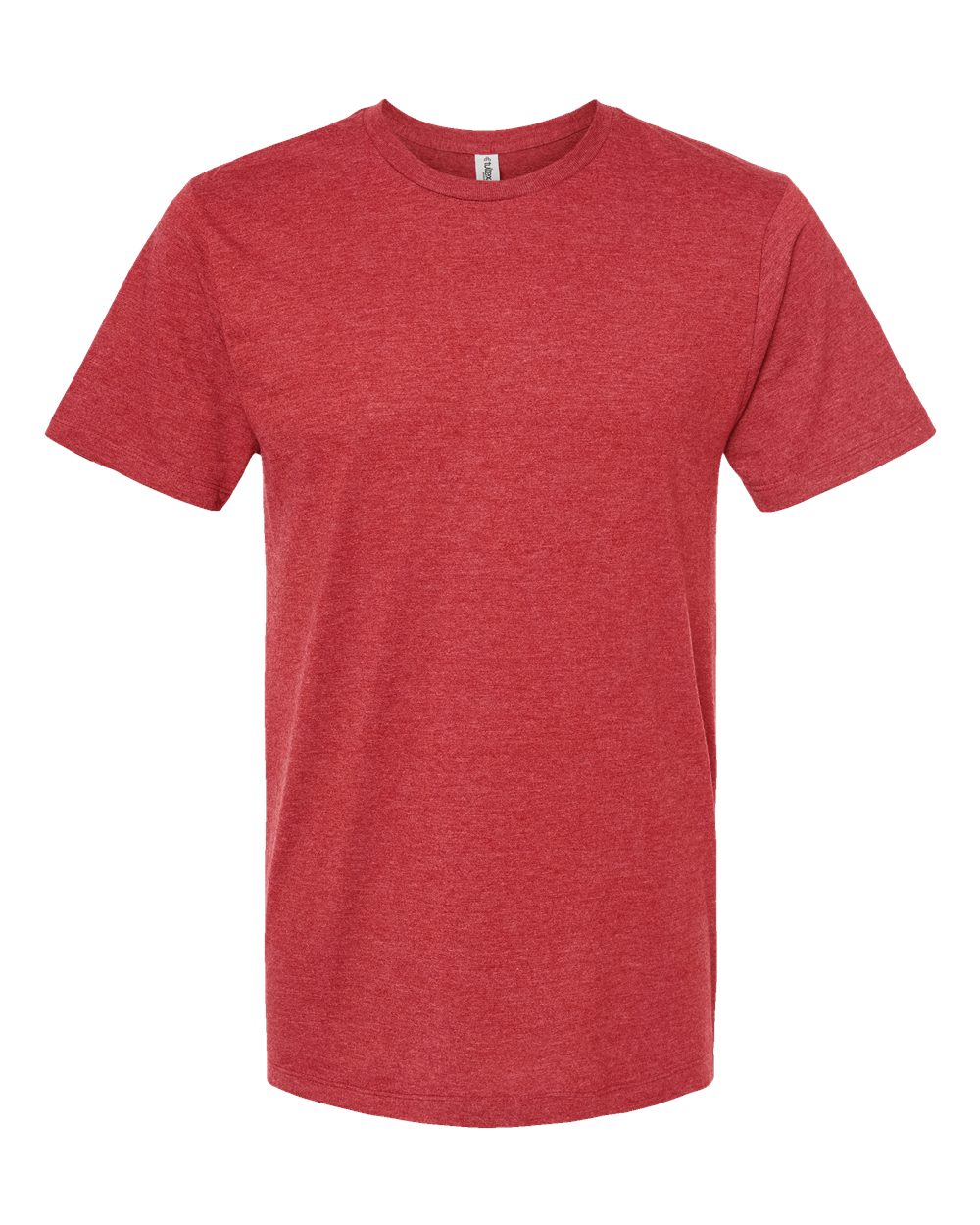 Front View of Red Heather Premium Cotton Blend T-Shirt - 541
