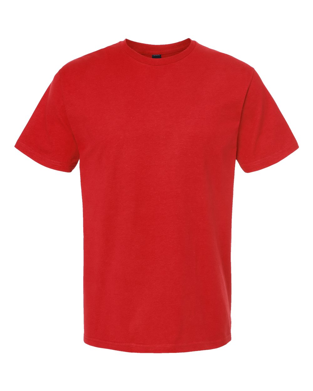 Front View of Red Heavyweight Jersey T-Shirt - 290
