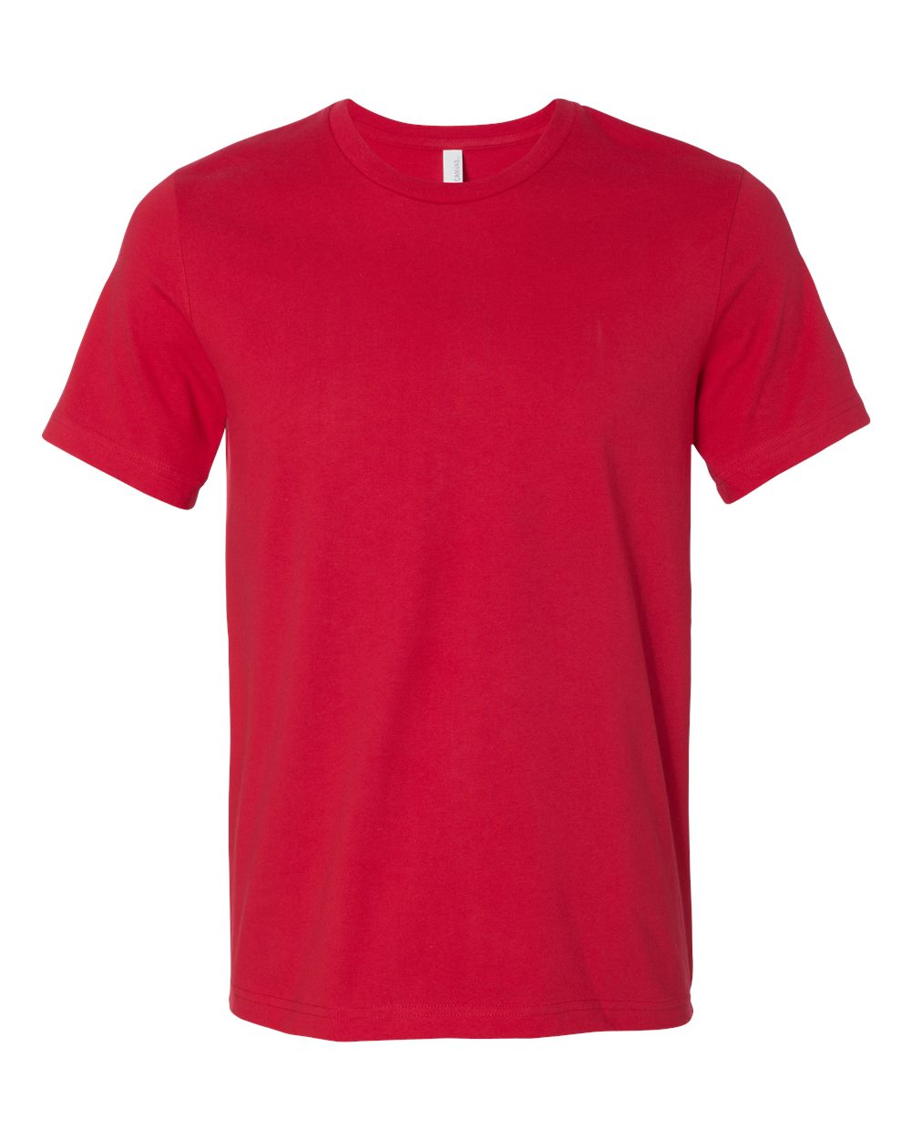 Front View of Red Heavyweight Tee - 3091