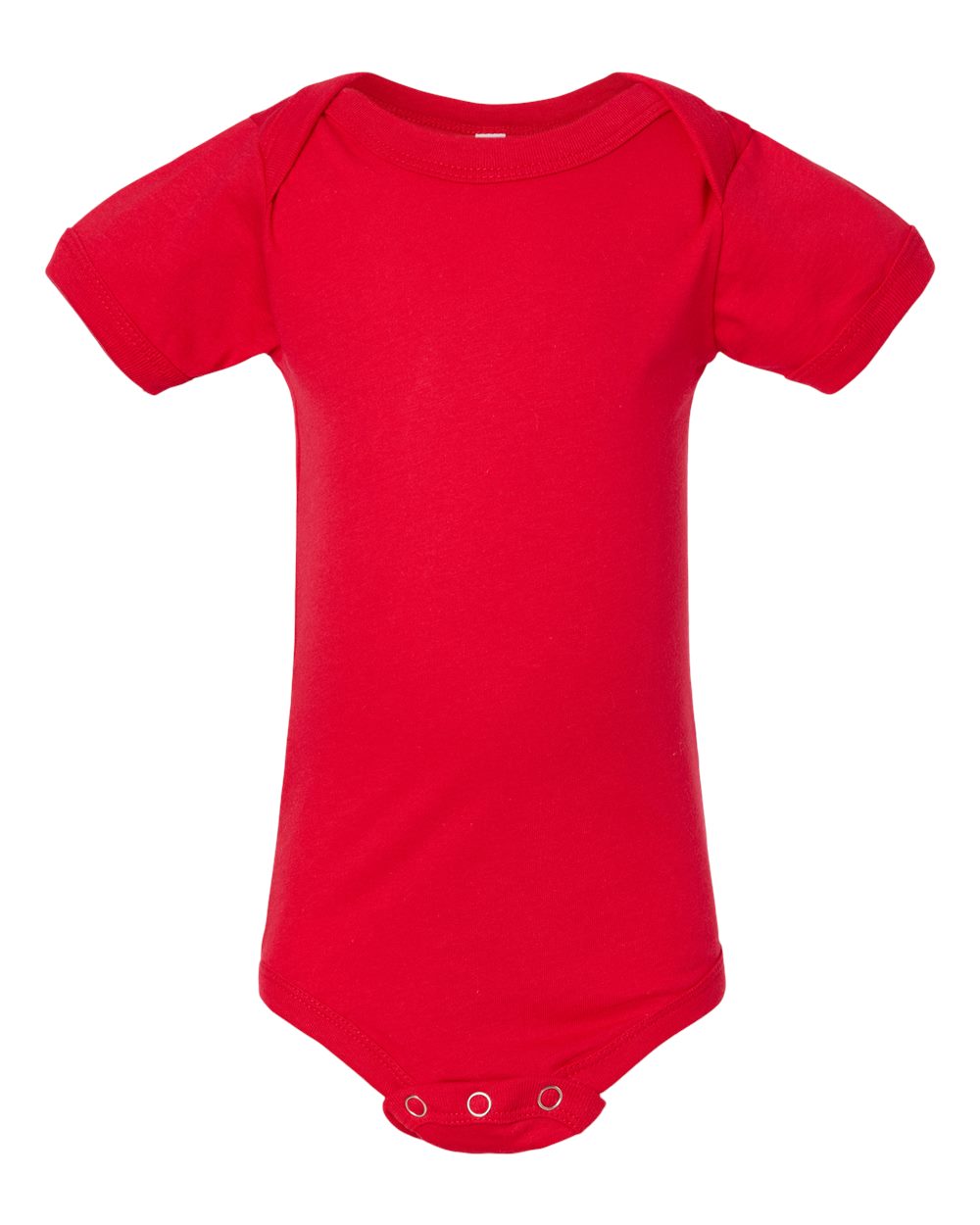 Front View of Red Infant Jersey One Piece - 100B