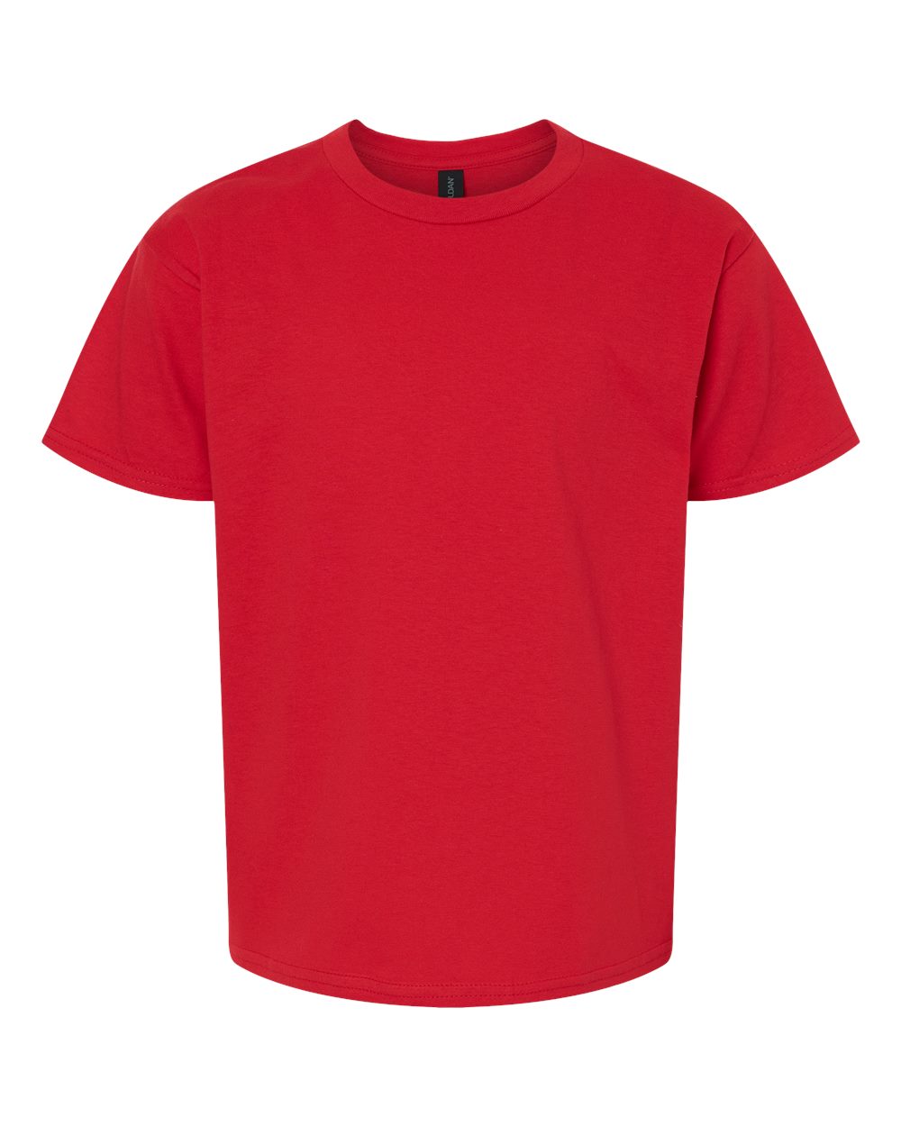 Front View of Red Light Cotton Youth T-Shirt - 3000B