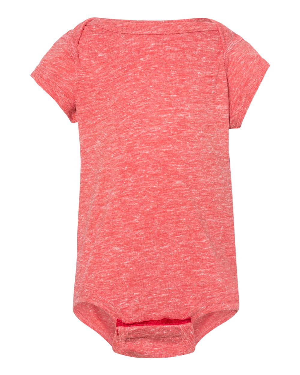 Front View of Red Melange Infant Harborside Mélange Bodysuit - 4491