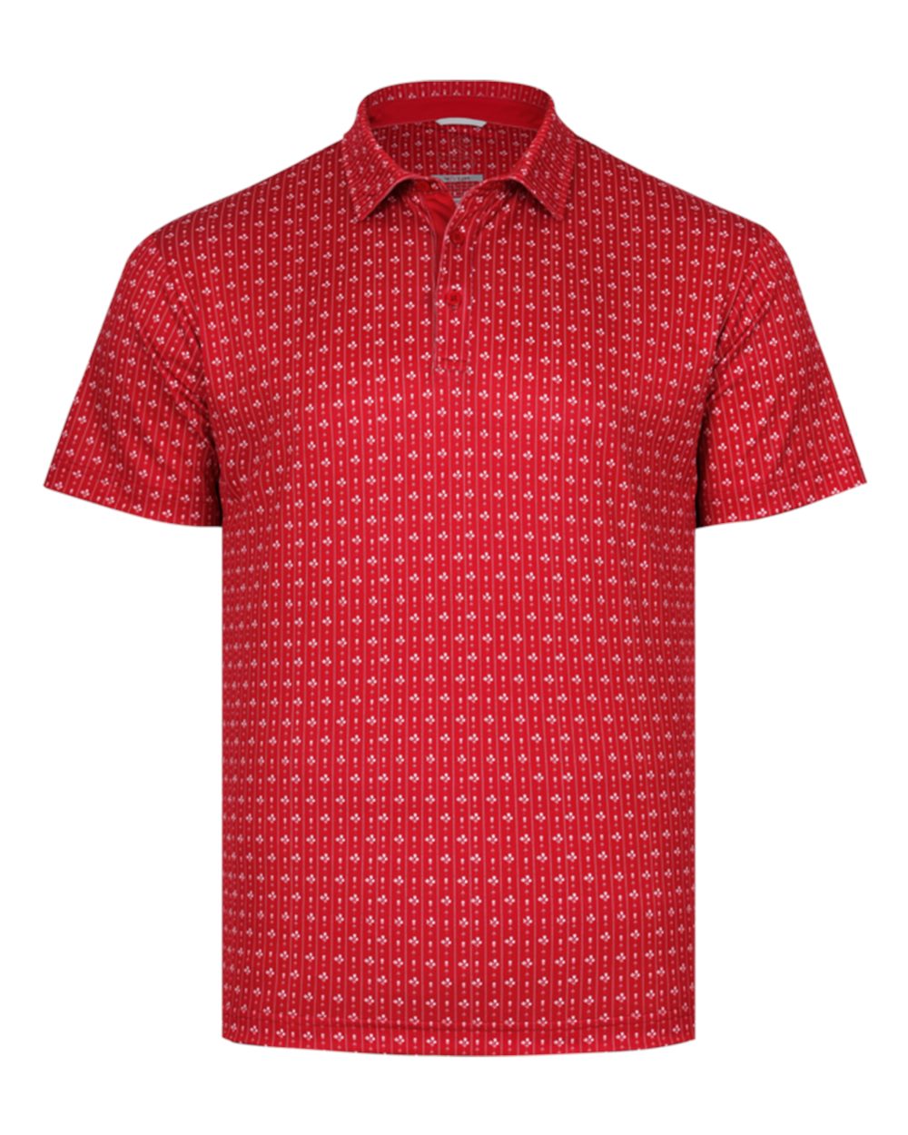 Front View of Red Men's Callum Polo - SW1017