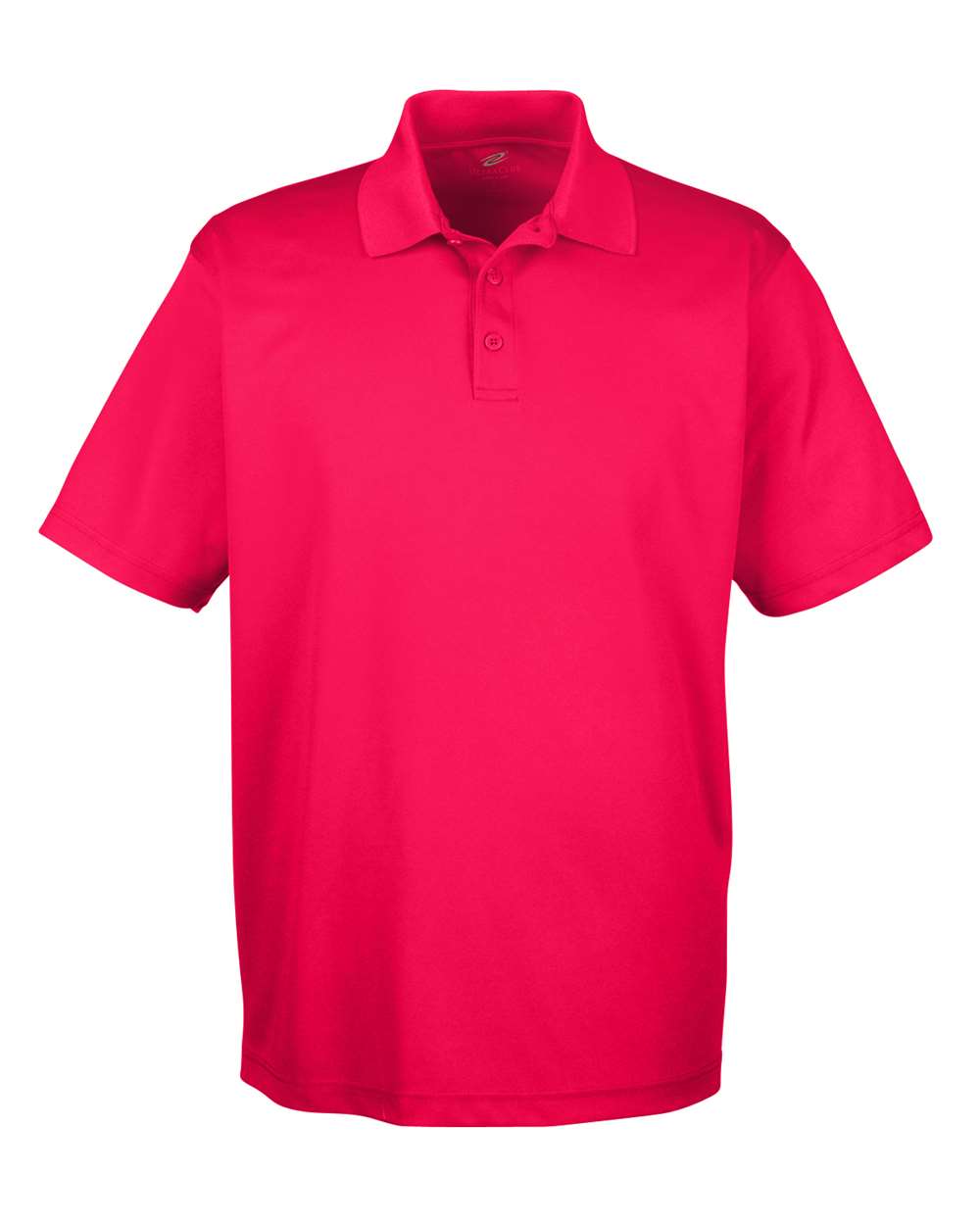 Front View of Red Men's Cool & Dry Mesh Piqué Polo - 8210