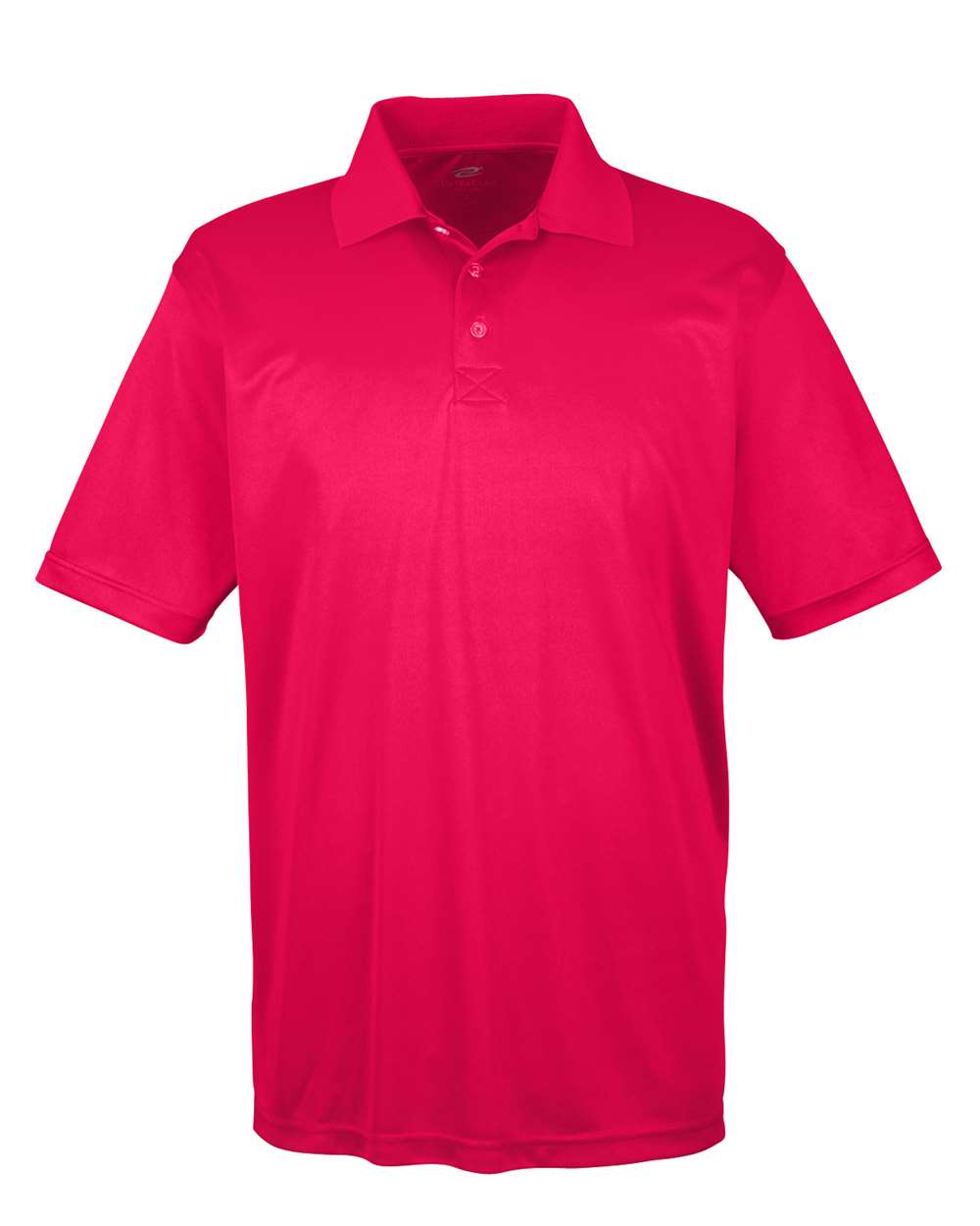 Front View of Red Men's Cool & Dry Sport Performance Interlock Polo - 8425