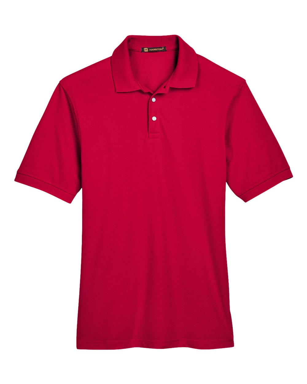Front View of Red Men's Easy Blend™ Polo - M265