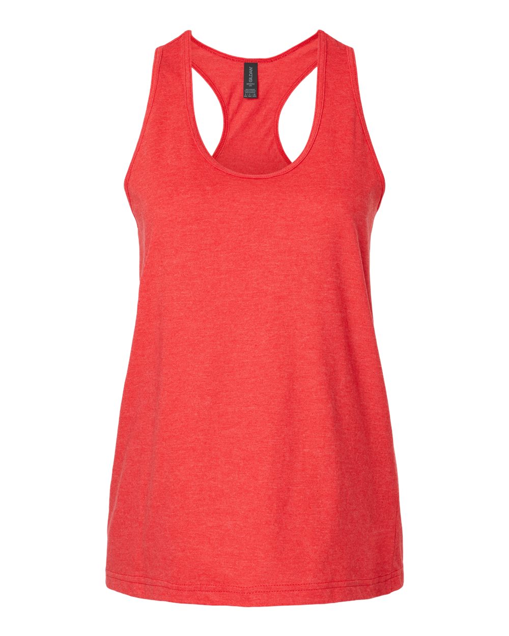 Front View of Red Mist Softstyle® Women’s CVC Racerback Tank Top - 64220LCVC