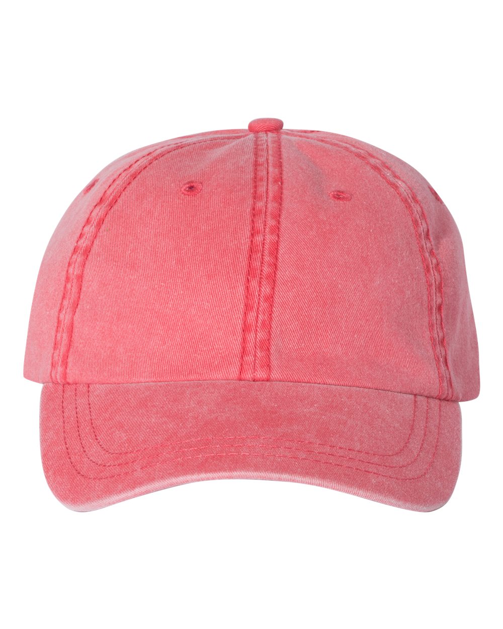 Front View of Red Pigment-Dyed Cap - SP500