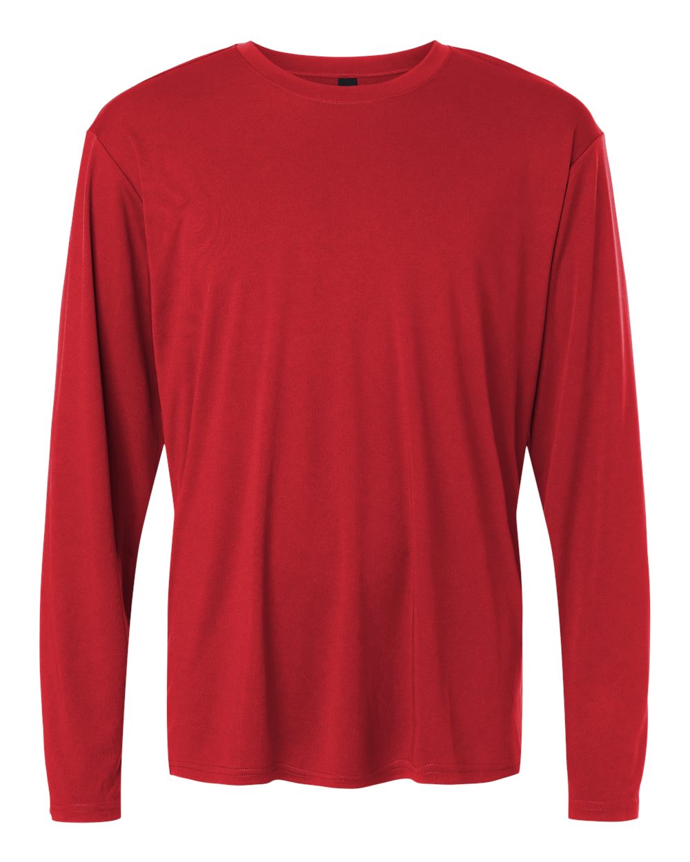 Front View of Red Pro-Lock Performance Long Sleeve T-Shirt - 48400
