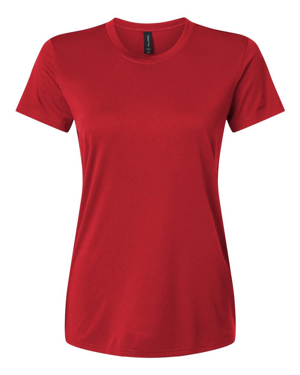 Front View of Red Pro-Lock Women's Performance T-Shirt - 48000L