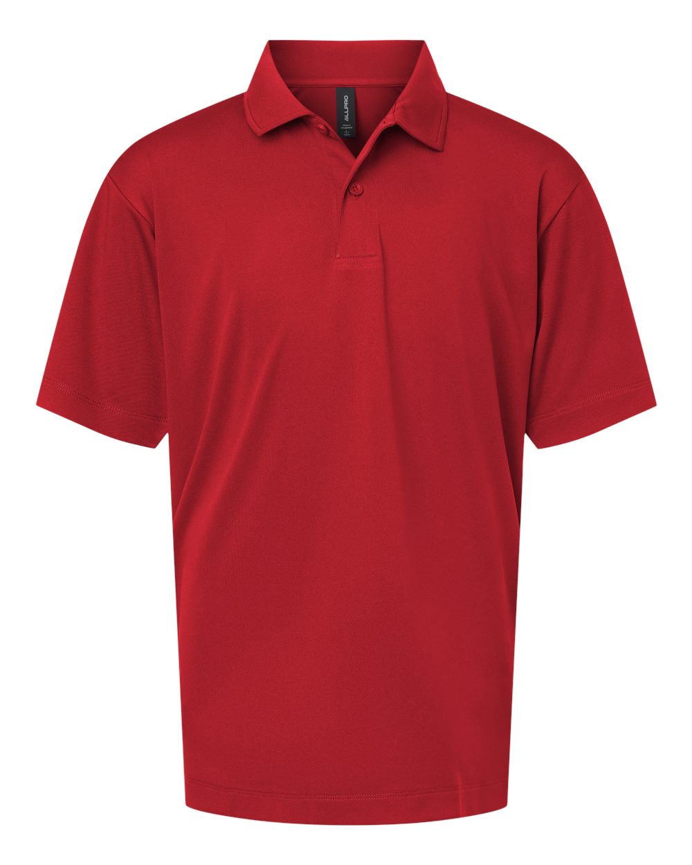 Front View of Red Pro-Lock Youth Performance Polo - 41800Y