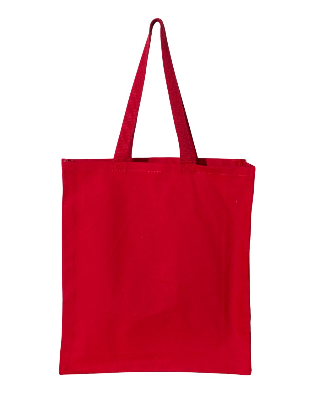 Front View of Red Promotional Shopper Tote - OAD100