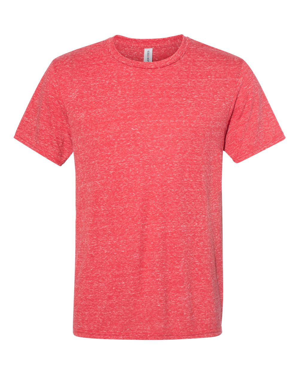 Front View of Red Snow Heather Jersey T-Shirt - 88MR