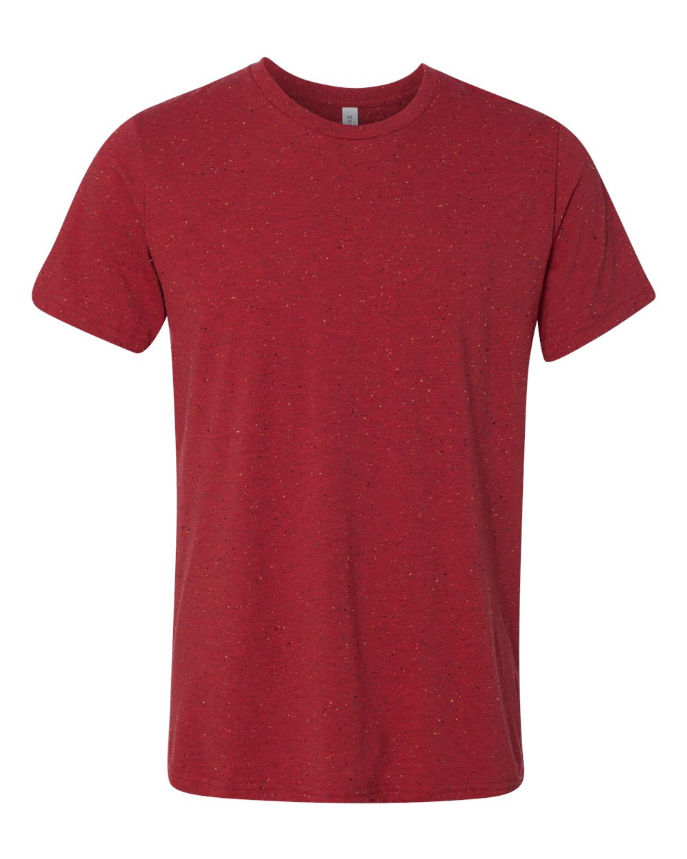 Front View of Red Speckled Texture Tee - 3650