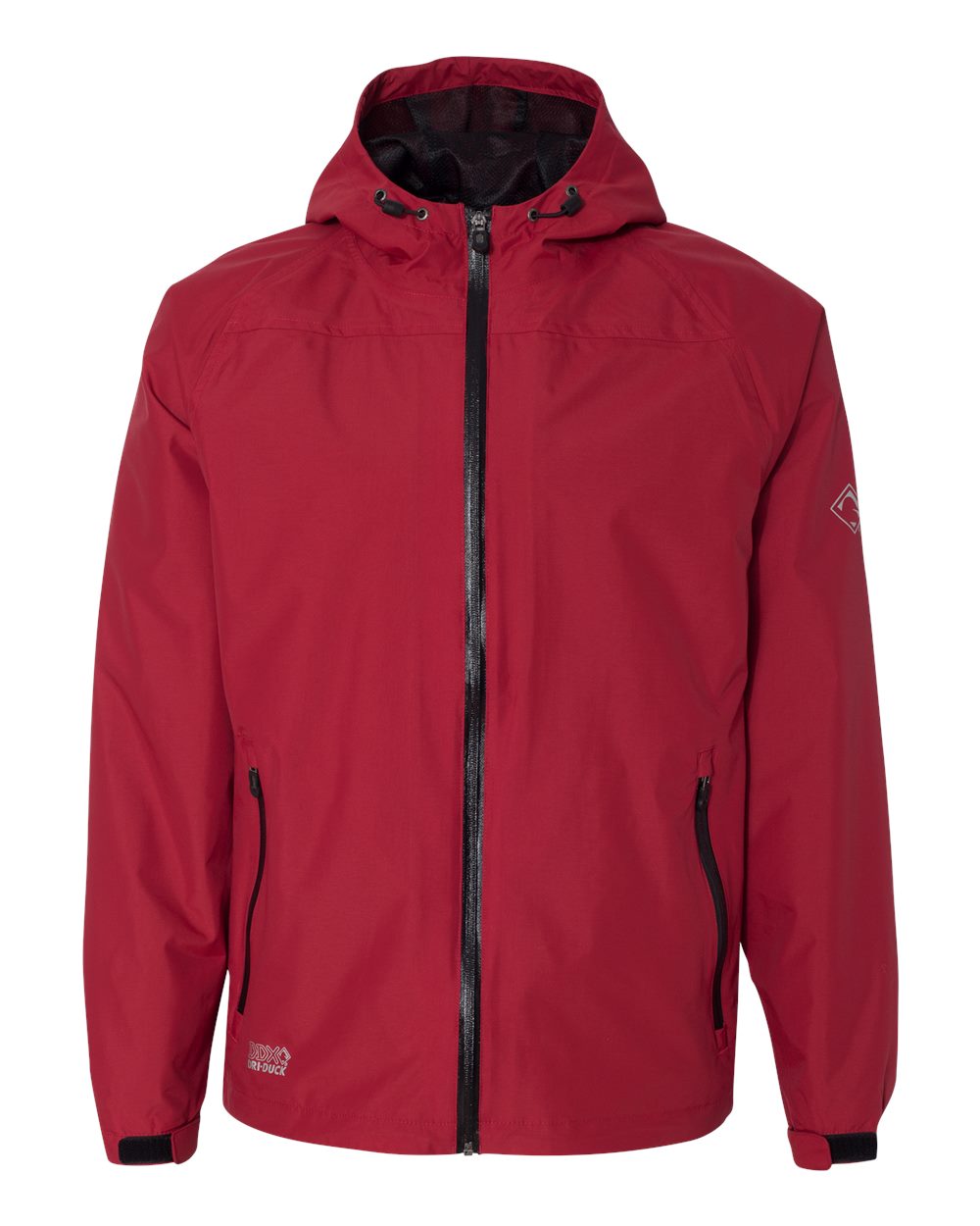 Front View of Red Torrent Waterproof Hooded Jacket - 5335