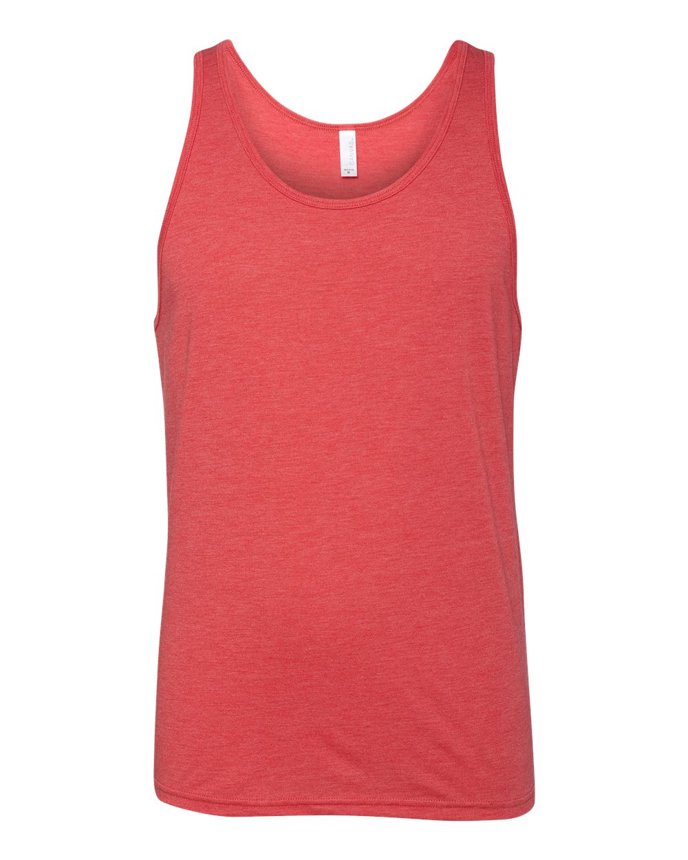Front View of Red Triblend Triblend Tank - 3484