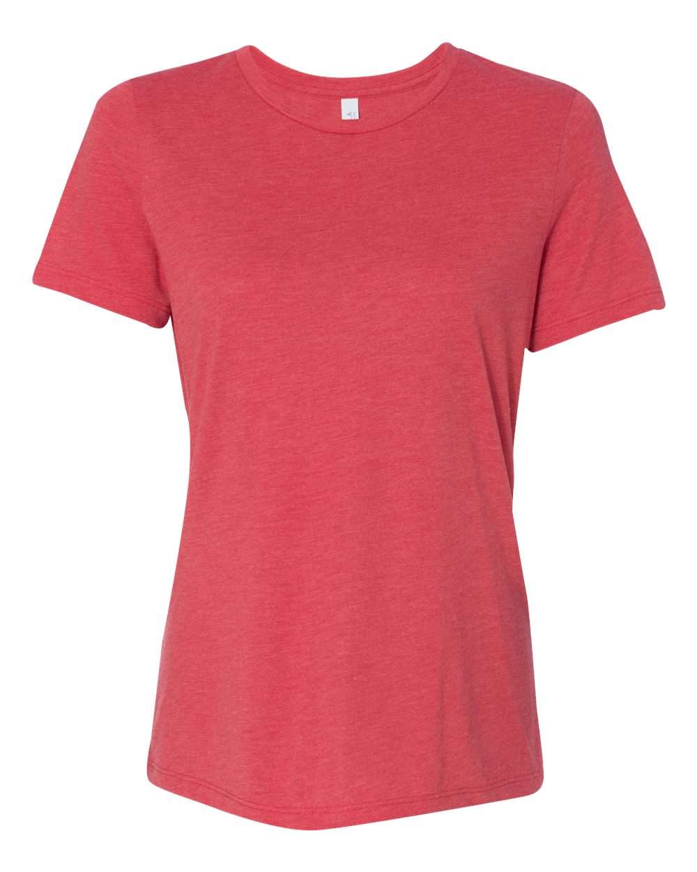Front View of Red Triblend Women’s Relaxed Fit Triblend Tee - 6413