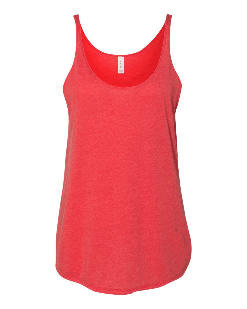 Front View of Red Triblend Women's Slouchy Tank - 8838