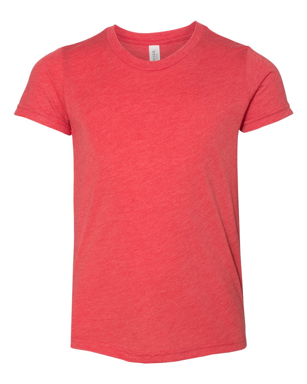 Front View of Red Triblend Youth Triblend Tee - 3413Y