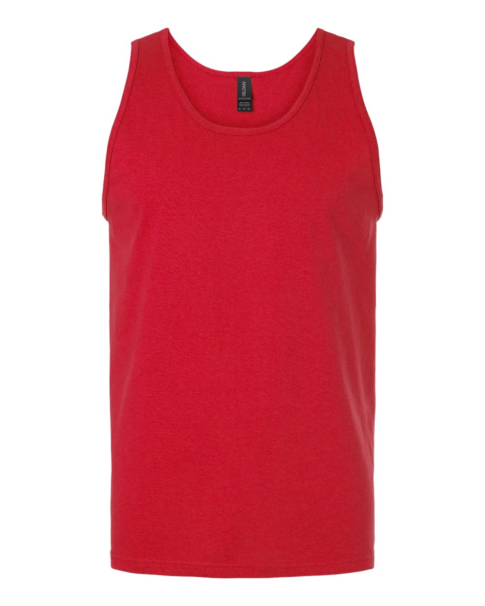 Front View of Red Ultra Cotton® Tank Top - 2200