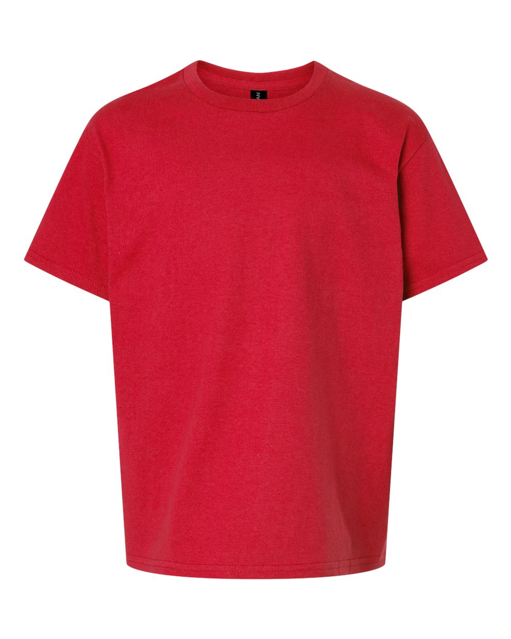 Front View of Red Ultra Cotton® Youth T-Shirt - 2000B