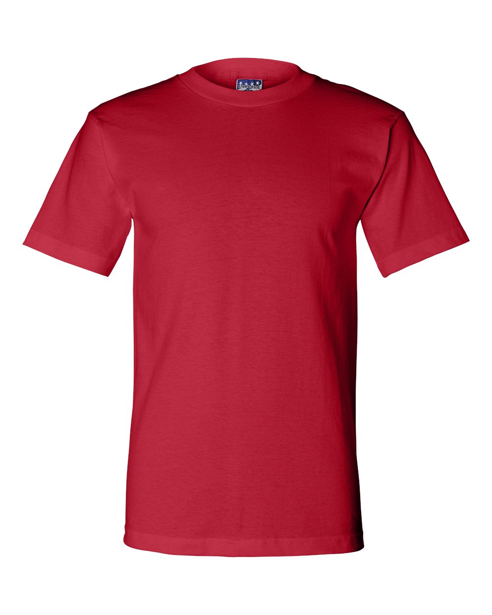 Front View of Red Union-Made T-Shirt - 2905