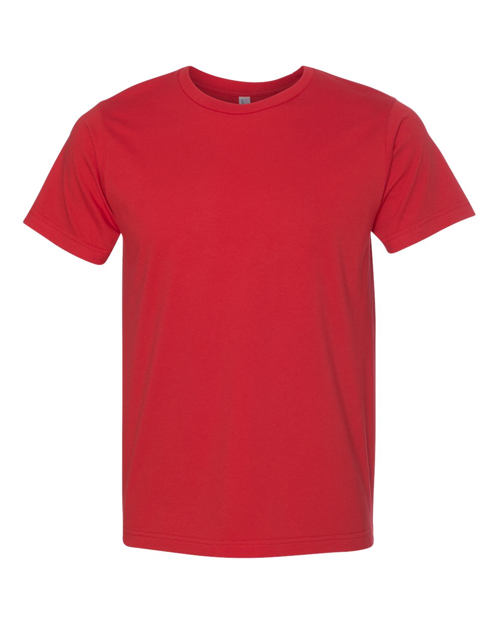 Front View of Red USA-Made Fine Jersey T-Shirt - 5000
