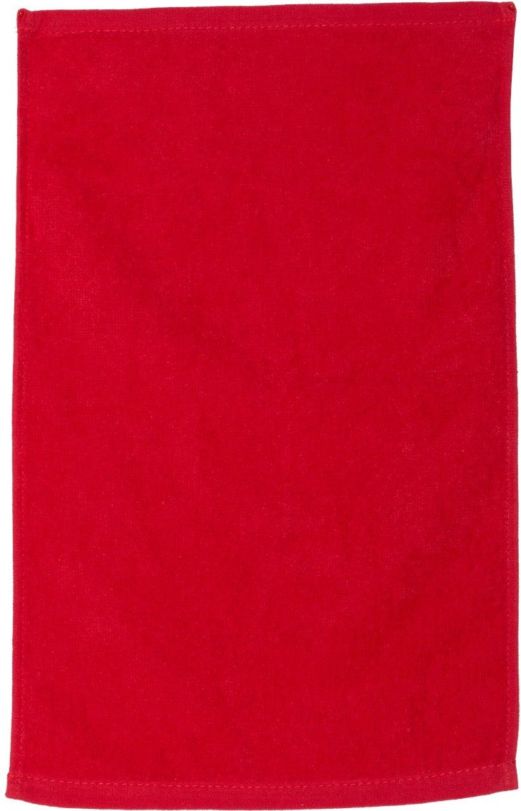 Front View of Red Value Rally Towel - OAD1118