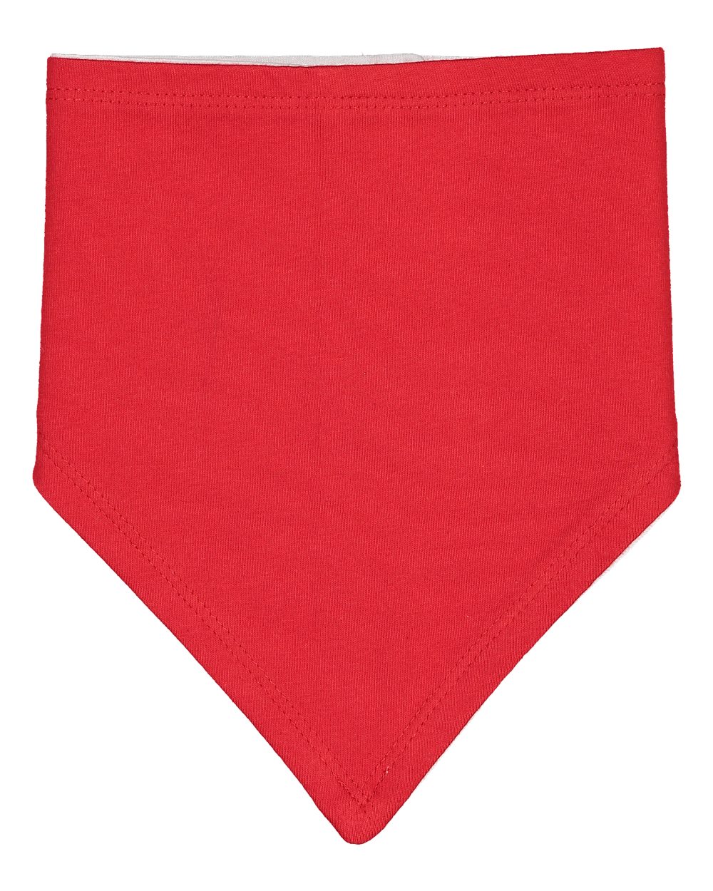 Front View of Red/ White Premium Jersey Bandana Bib - 1012