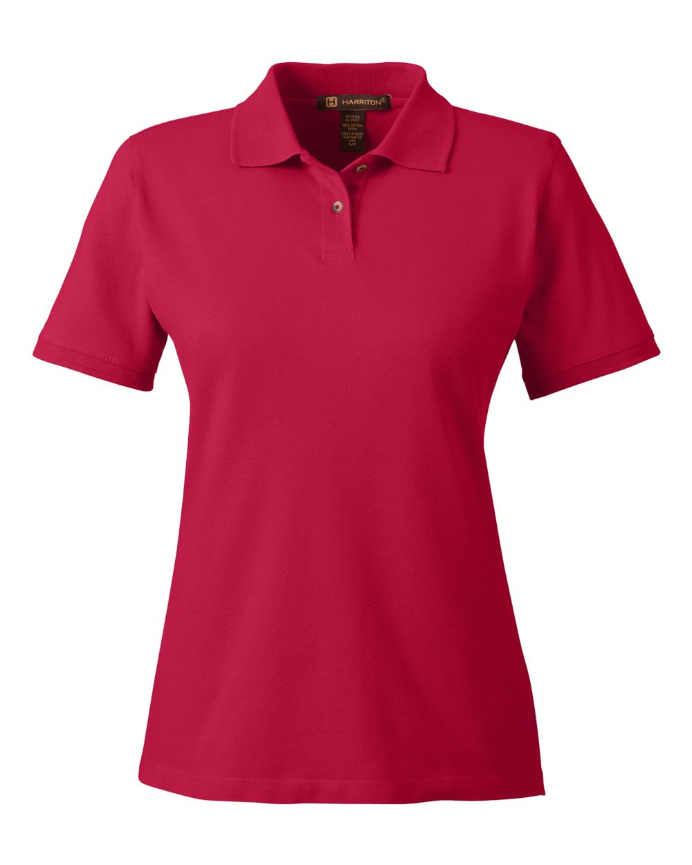 Front View of Red Women's Cotton Polo - M200W