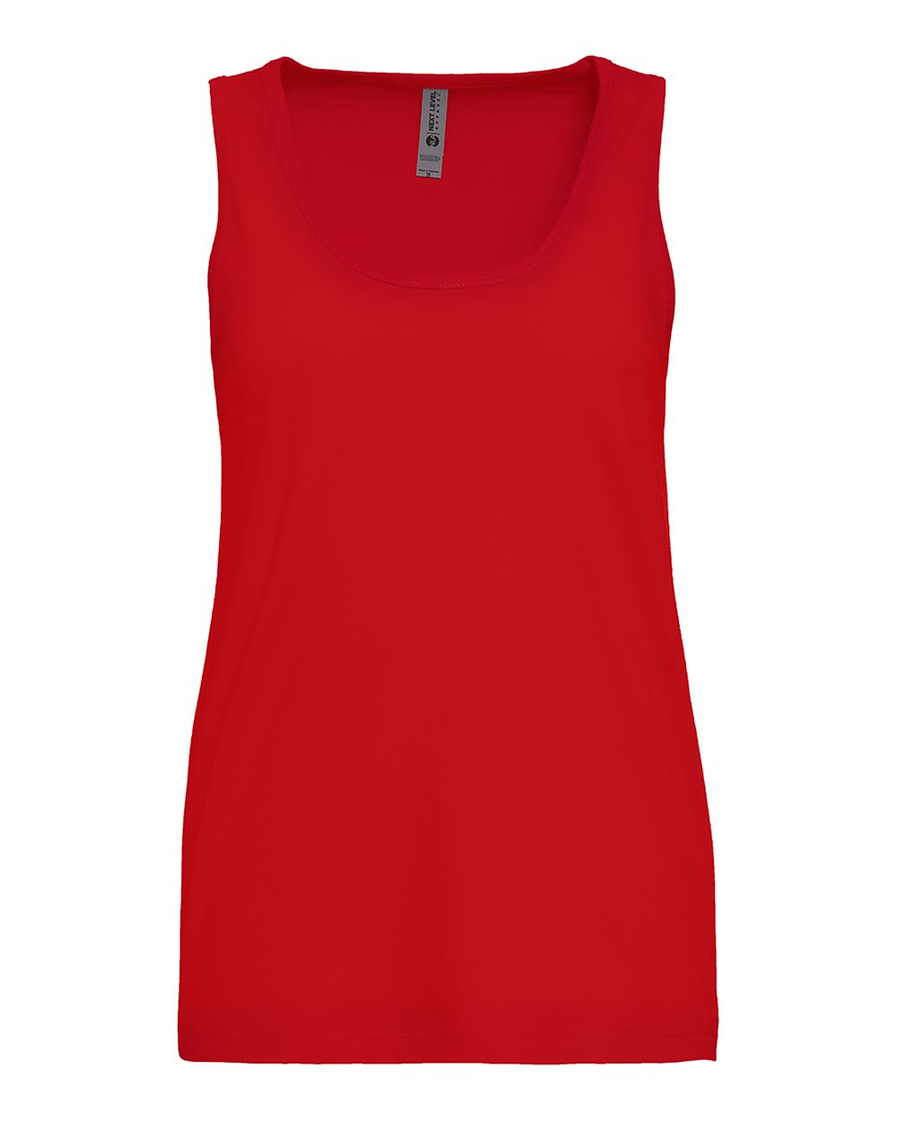 Front View of Red Women's Cotton Tank - 3933