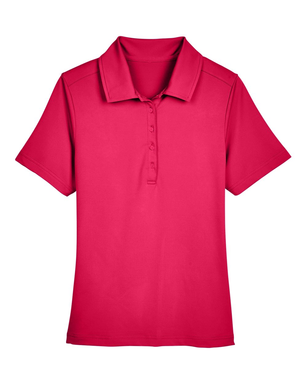 Front View of Red Women's CrownLux Performance® Range Flex Polo - DG21W