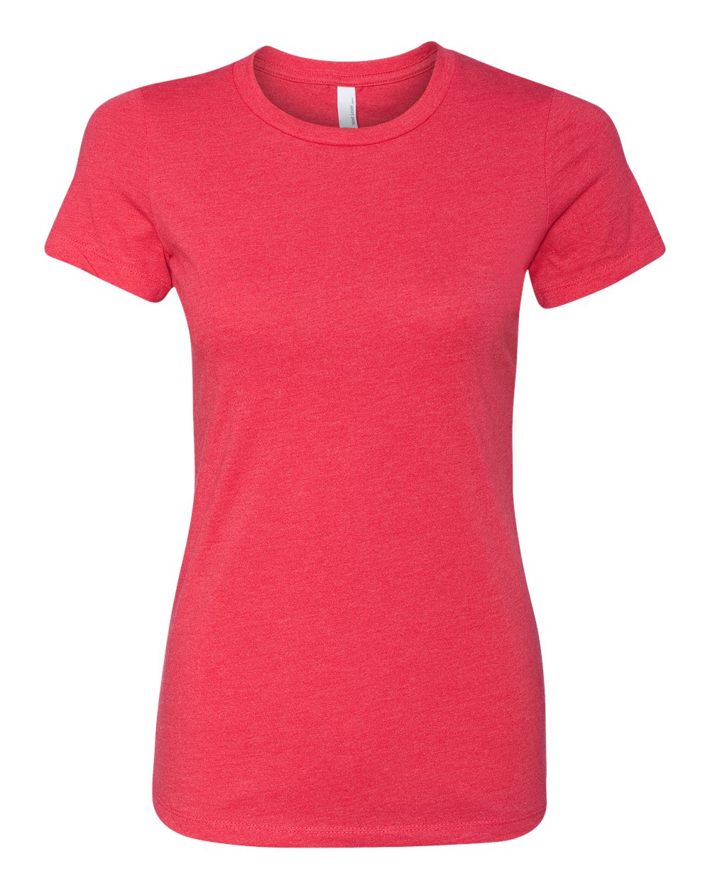 Front View of Red Women’s CVC T-Shirt - 6610