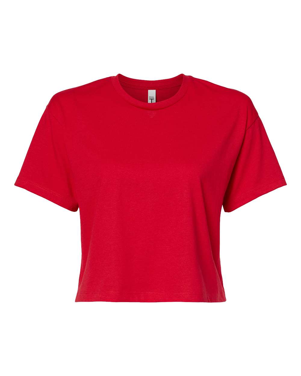 Front View of Red Women's Ideal Crop Top - 1580