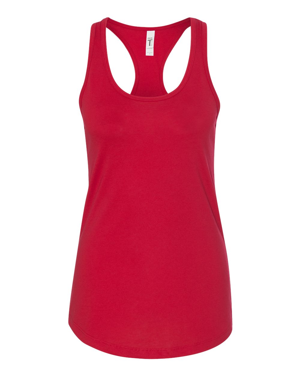 Front View of Red Women's Ideal Racerback Tank - 1533