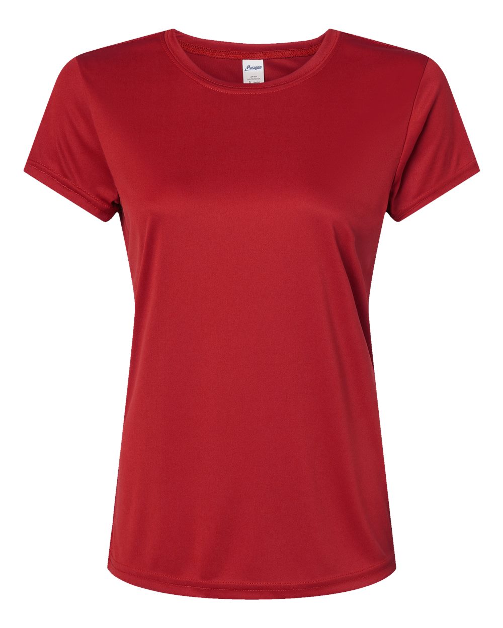Front View of Red Women's Islander Performance T-Shirt - 204