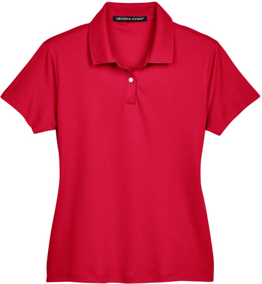 Front View of Red Women's Pima-Tech™ Jet Piqué Polo - DG200W