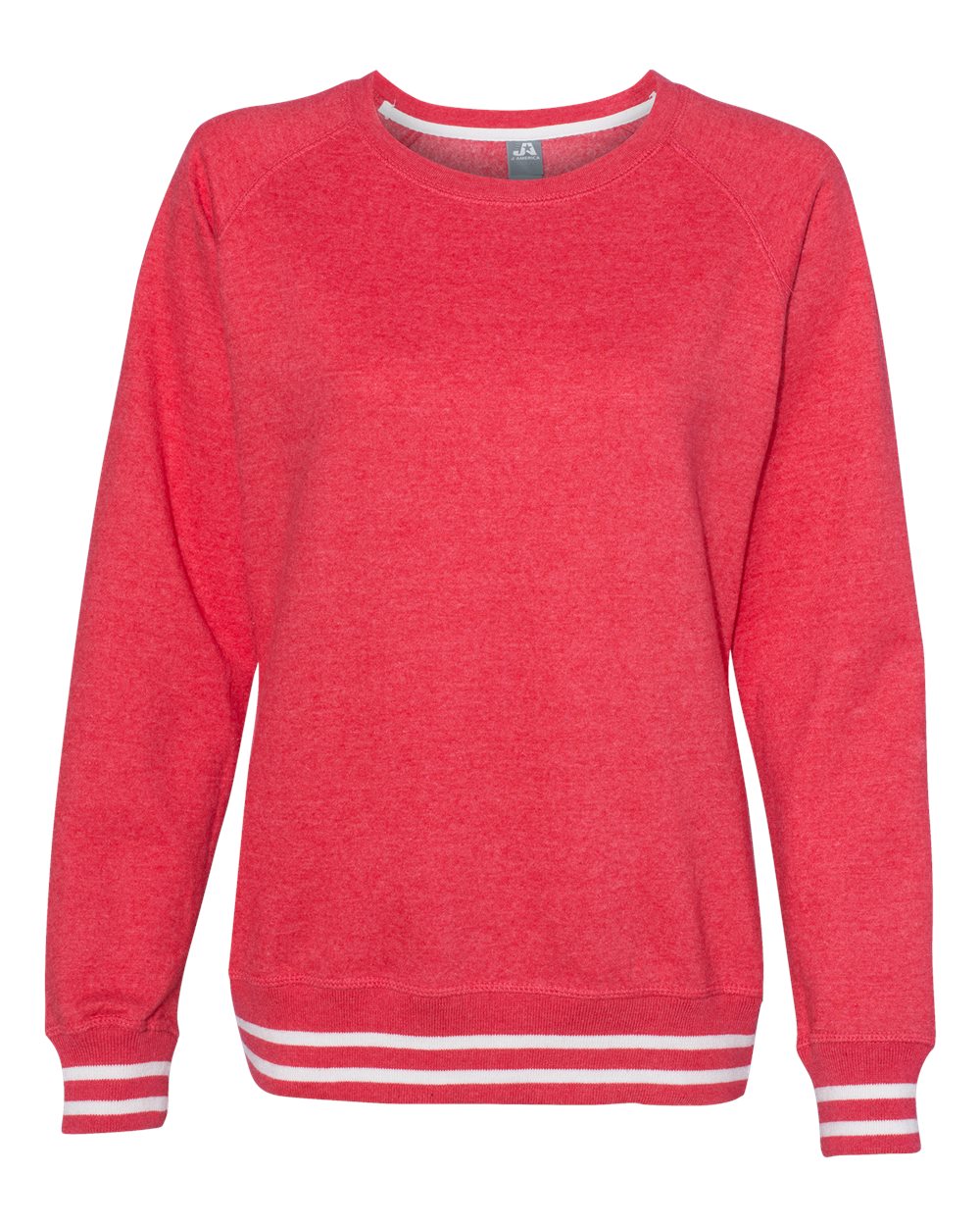 Front View of Red Women’s Relay Crewneck Sweatshirt - 8652