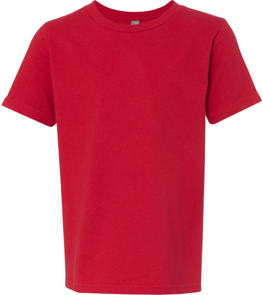 Front View of Red Youth Cotton T-Shirt - 3310