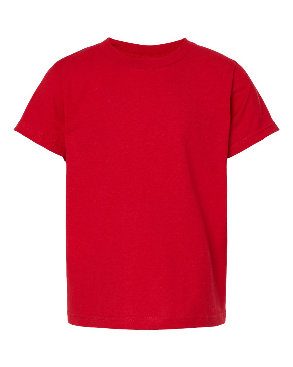 Front View of Red Youth Fine Jersey T-Shirt - 235