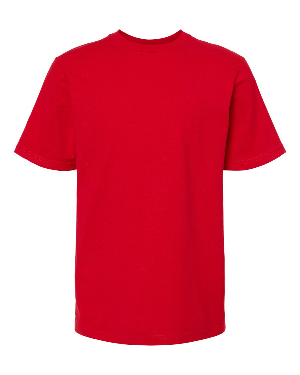 Front View of Red Youth Heavyweight Jersey T-Shirt - 295