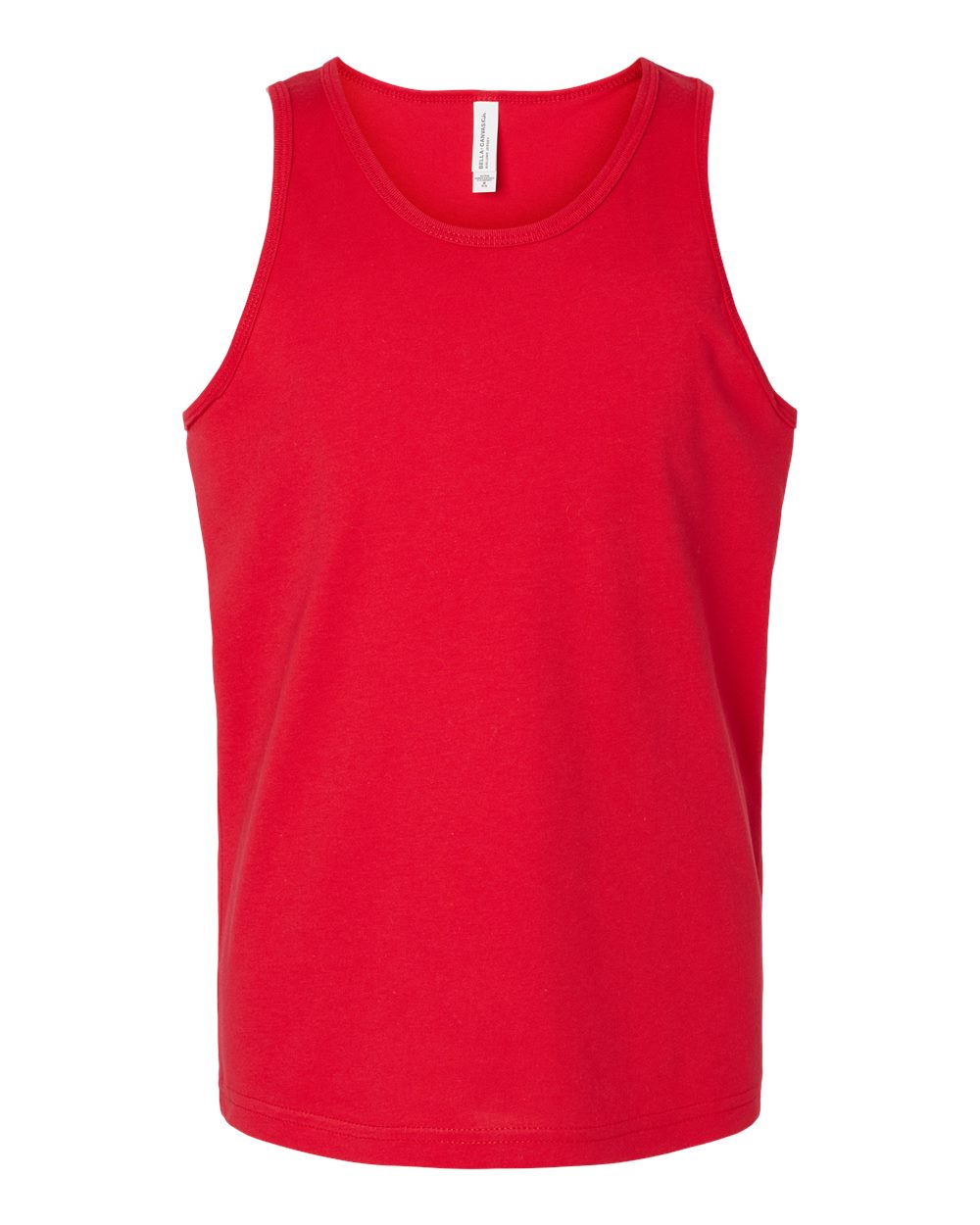 Front View of Red Youth Jersey Tank - 3480Y