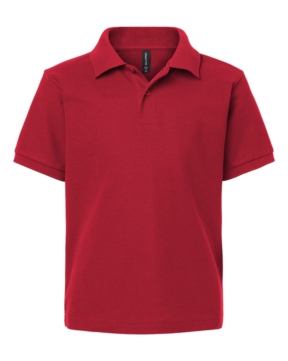 Front View of Red Youth Pique Polo - 62800Y