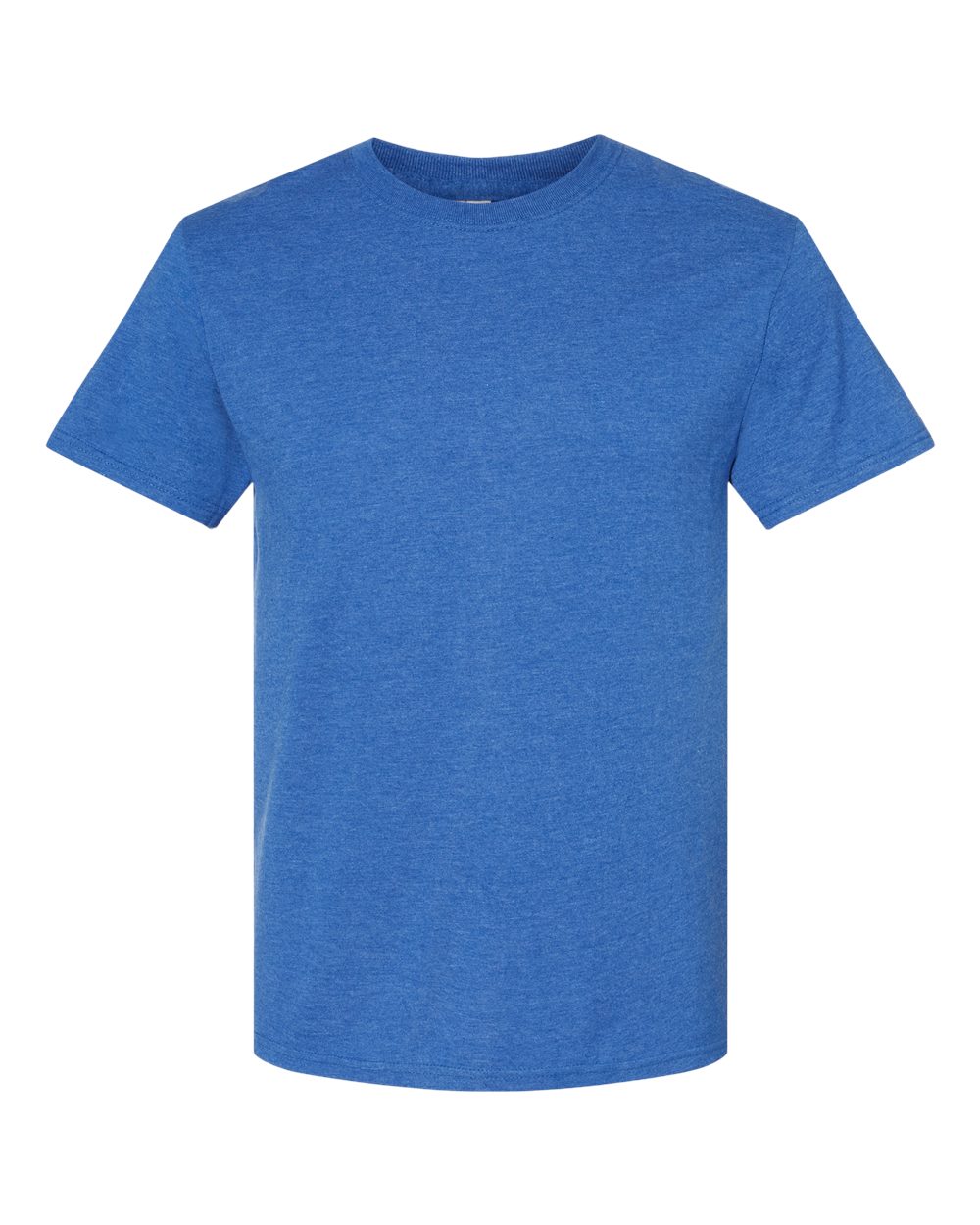 Front View of Retro Heather Royal Premium Blend Ring-Spun T-Shirt - 560MR