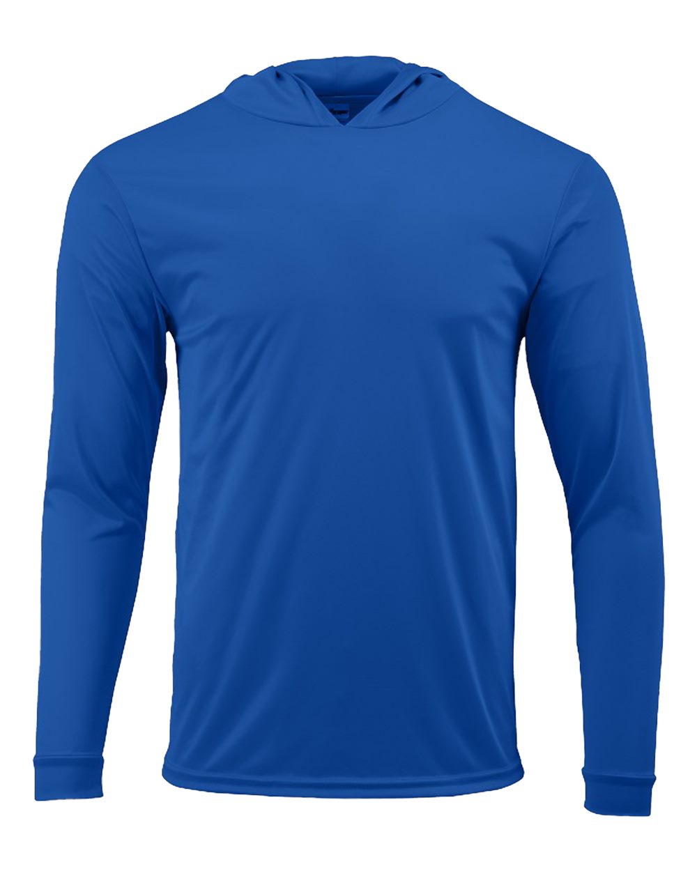 Front View of Royal Bahama Performance Hooded Long Sleeve T-Shirt - 220